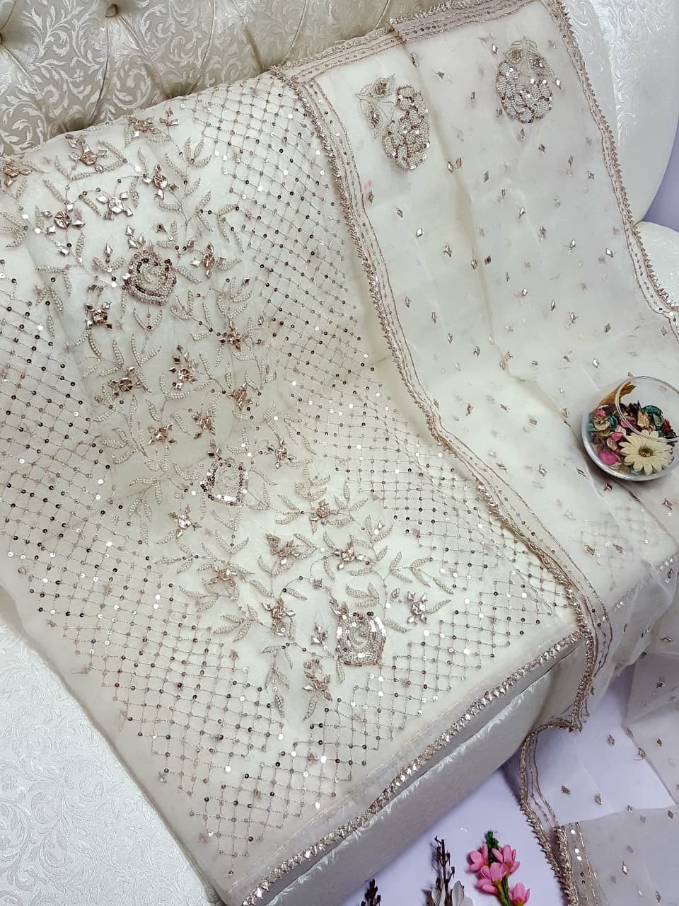 New Arrival of Handmade Press Gota Suits Collection