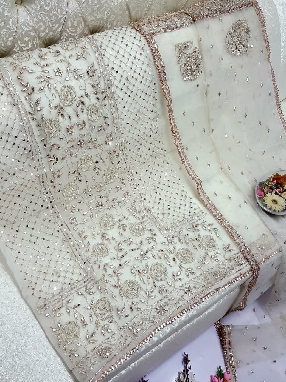 New Arrival of Handmade Press Gota Suits Collection